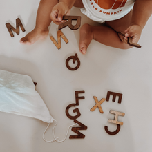 Load image into Gallery viewer, Wooden Alphabet Set in Walnut