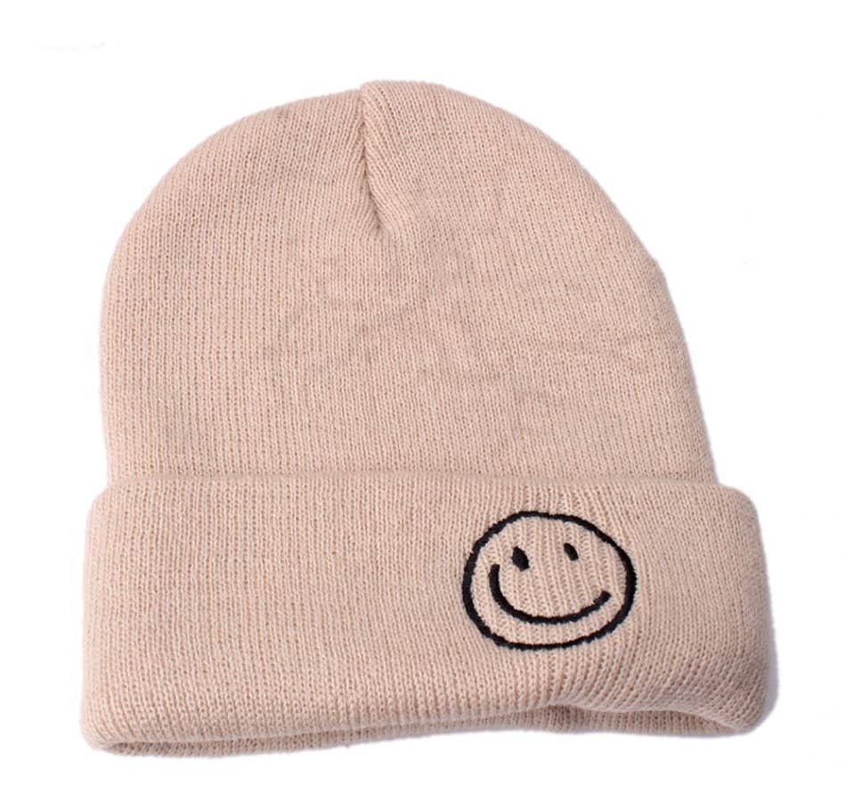 Kids Neutral Beanie in Dusty Pink